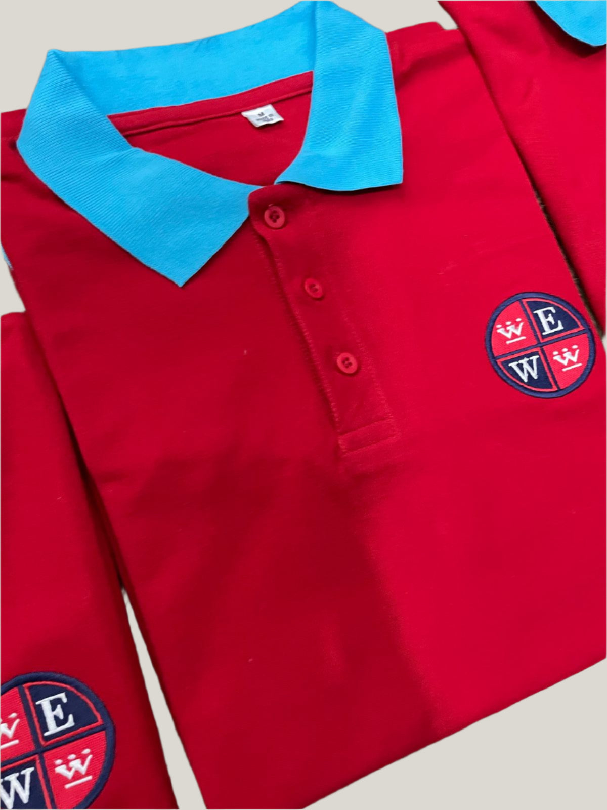 Polo Camisero Cuello Celeste