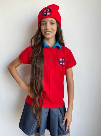 Polo Camisero Cuello Celeste